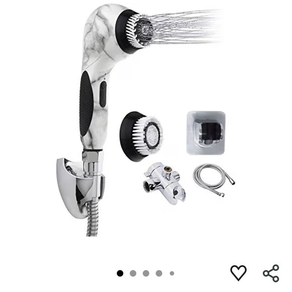 Marble Shower Head with Brush Attachments